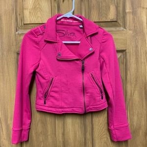 Girls Pink Moto Jacket